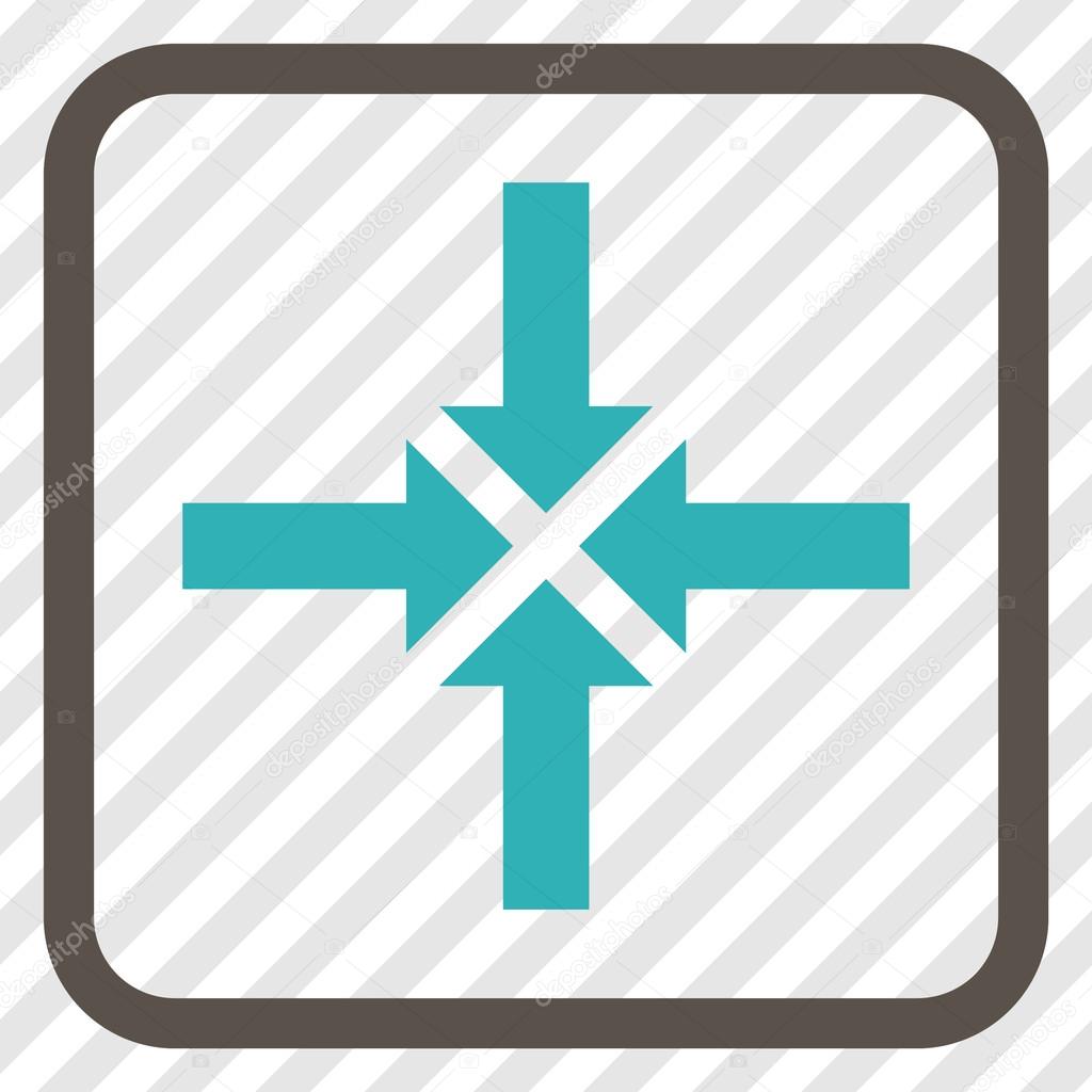 Compress Arrows Vector Icon In a Frame