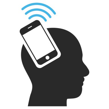 Kafa Smartphone eklenti halka vektör Eps simgesi