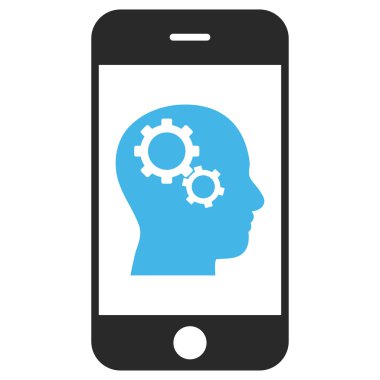 Smartphone akıl-vektör Eps simgesi vites