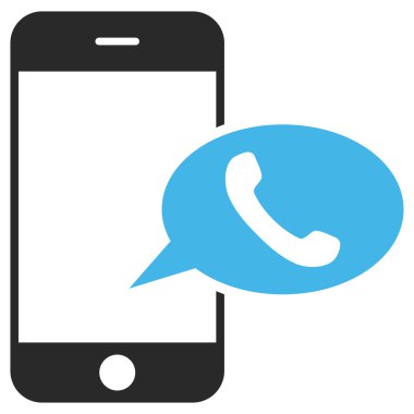 Akıllı telefon arama balon vektör Eps simgesi