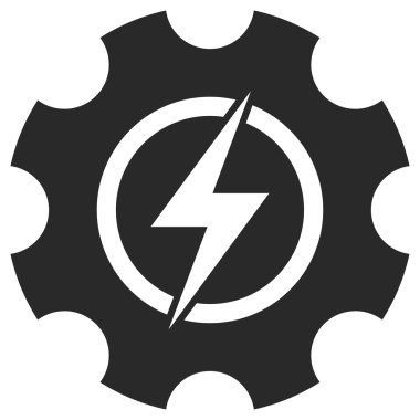 Elektrik güç Cog dişli vektör Eps simgesi