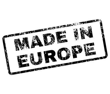 Europe lastik damgası vektörde yapılan