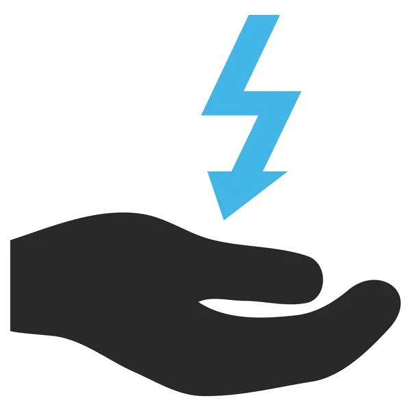 Electricity Supply Hand Vector Eps Icon — Stock Vector