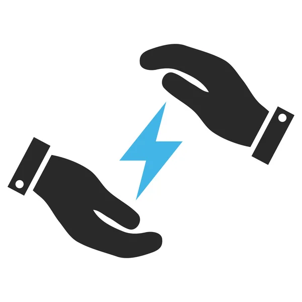 Eletricidade Cuidados Mãos Vector Eps Ícone — Vetor de Stock