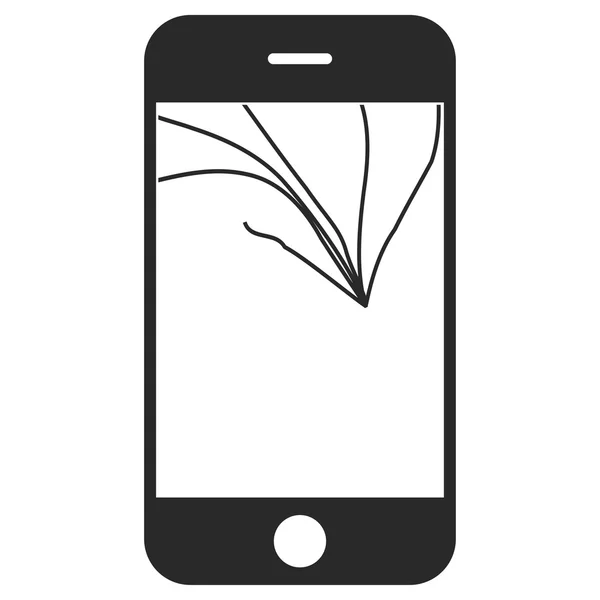 Kırık Smartphone Ekran vektör Eps simgesi