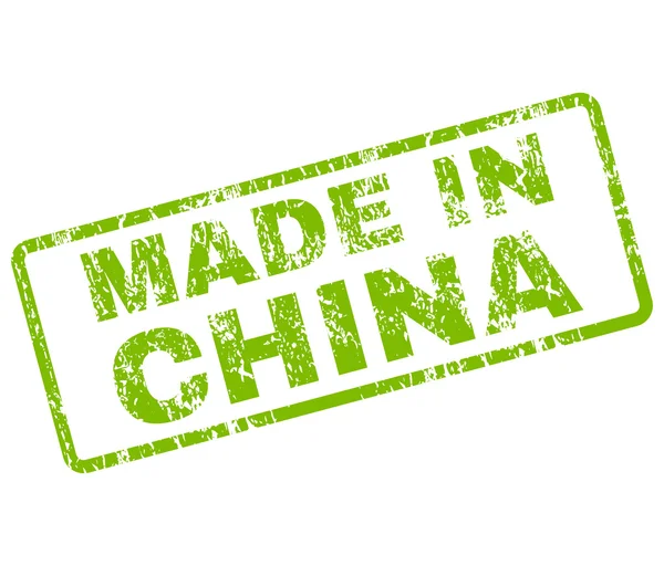 Hecho en China Vector de sello de goma — Vector de stock
