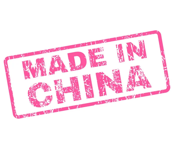 Made In China Rubber Stamp Vector — Stock Vector