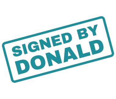 Donald Rubber Stamp vektör tarafından imzalanmış