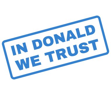 Donald içinde biz lastik damgası vektör güven