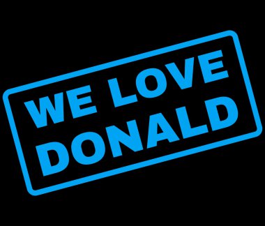 Donald Rubber Stamp vektör seviyoruz