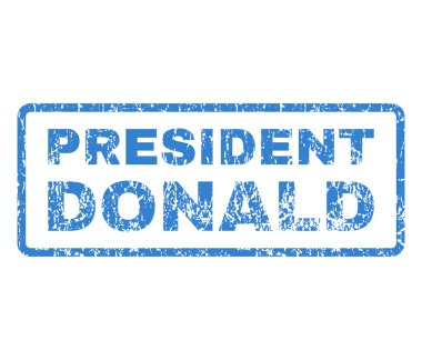 Başkan Donald kauçuk Stamp vektör