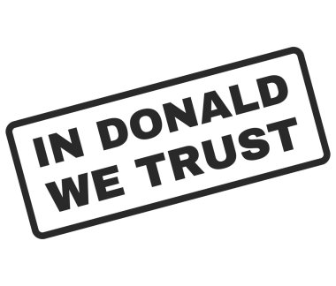 Donald içinde biz lastik damgası vektör güven