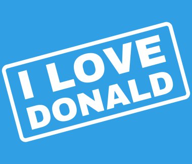 Donald Rubber Stamp vektör seviyorum