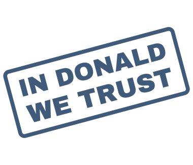 Donald içinde biz lastik damgası vektör güven