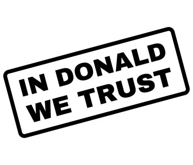 Donald içinde biz lastik damgası vektör güven