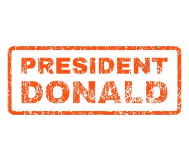 Başkan Donald kauçuk Stamp vektör