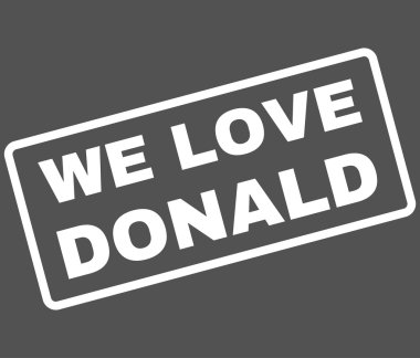 Donald Rubber Stamp vektör seviyoruz
