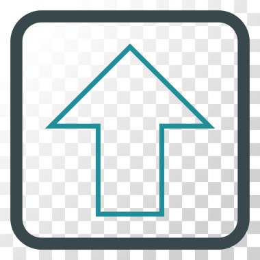 Vektör simgesi bir çerçeve içinde yukarı ok