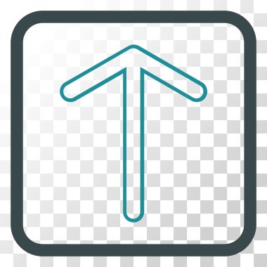 Vektör simgesi bir çerçeve içinde yukarı ok