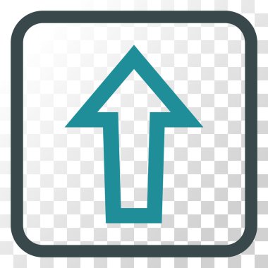 Vektör simgesi bir çerçeve içinde yukarı ok