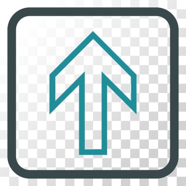 Vektör simgesi bir çerçeve içinde yukarı ok