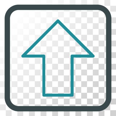 Vektör simgesi bir çerçeve içinde yukarı ok