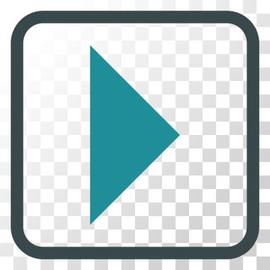 Ok ucu doğru vektör simgesi bir çerçeve içinde