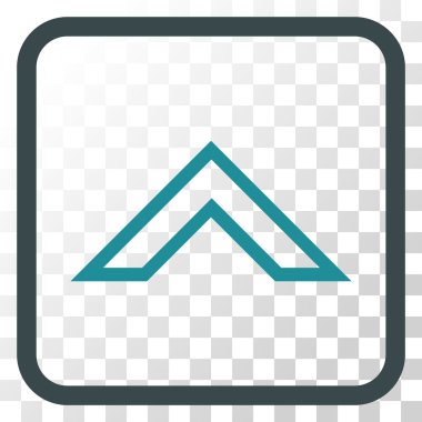 Vektör simgesi bir çerçeve içinde yukarı ok ucu