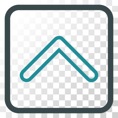 Vektör simgesi bir çerçeve içinde yukarı ok ucu