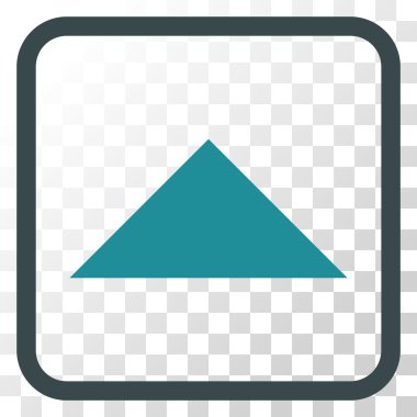 Vektör simgesi bir çerçeve içinde yukarı ok ucu