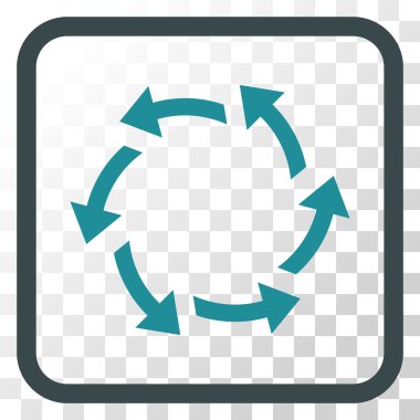 Santrifüj oklar bir çerçeve içinde simge vektör