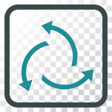 Santrifüj oklar bir çerçeve içinde simge vektör