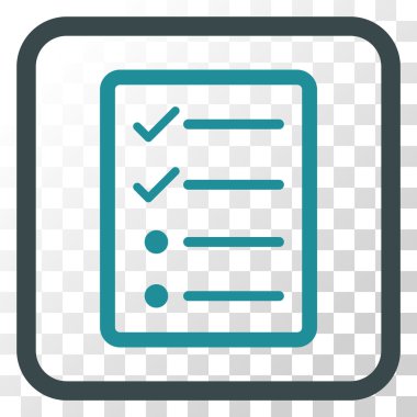 Denetim listesi sayfa vektör simgesi bir çerçeve içinde