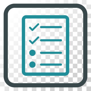 Denetim listesi sayfa vektör simgesi bir çerçeve içinde