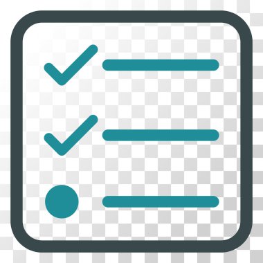 Denetim listesi vektör simgesi bir çerçeve içinde