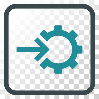 COG Tümleştirme vektör simgesi bir çerçeve içinde