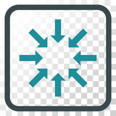 Daraltma okları vektör simgesi bir çerçeve içinde