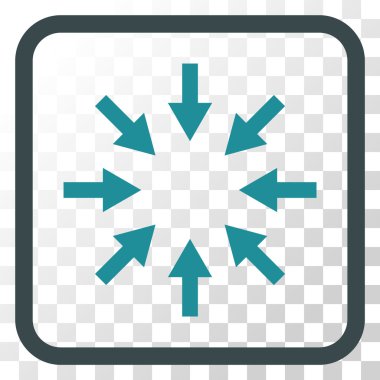 Kompakt oklar bir çerçeve içinde simge vektör