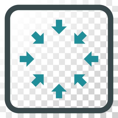 Kompakt oklar bir çerçeve içinde simge vektör