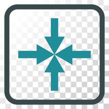 Oklar vektör simgesi bir çerçeve içinde sıkıştırmak