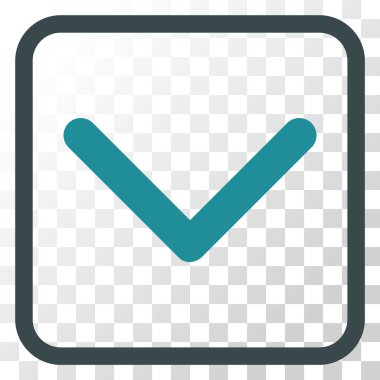 Vektör simgesi bir çerçeve içinde aşağı yön