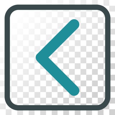 Yön sol vektör simgesi bir çerçeve içinde