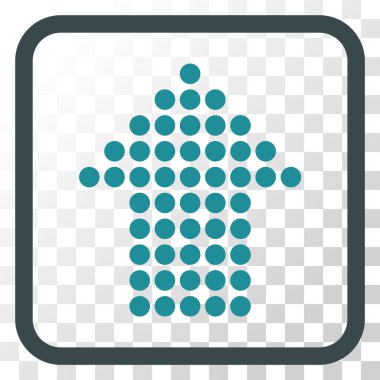 Vektör simgesi bir çerçeve içinde yukarı noktalı ok