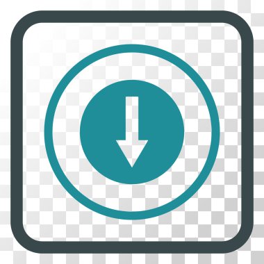 Bir çerçeve içinde yönlü ok vektör simgesi