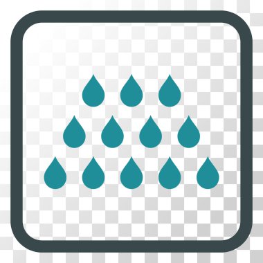 Damla vektör simgesi bir çerçeve içinde