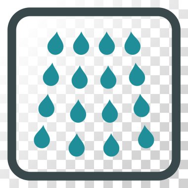 Damla vektör simgesi bir çerçeve içinde