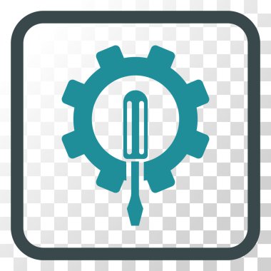 Bir çerçevedeki mühendislik vektör simgesi