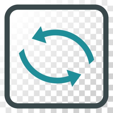 Exchange oklar bir çerçeve içinde simge vektör