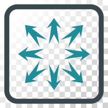 Genişletin okları vektör simgesi bir çerçeve içinde