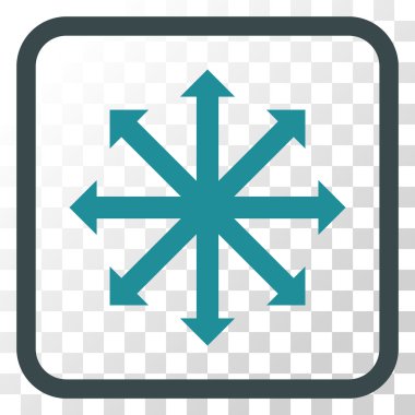 Genişletin okları vektör simgesi bir çerçeve içinde